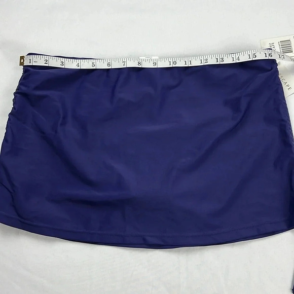 Island Escape New Women’s 12 Ruched Side Tie Skirted Swimsuit Bottom - Picture 6 of 11